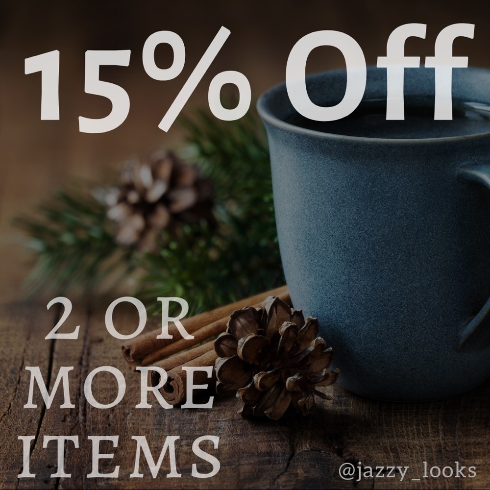 Automatically get 15% off bundles of 2+ items